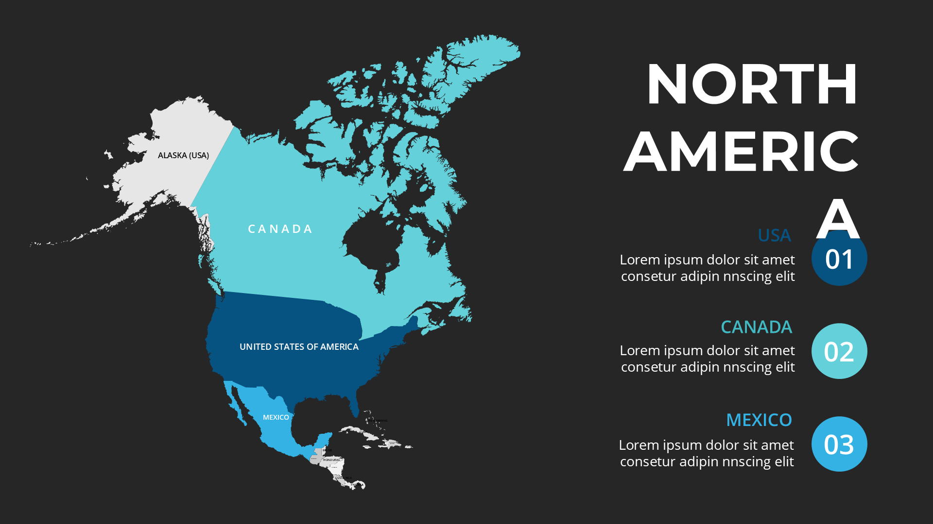 North America Dark slide 1